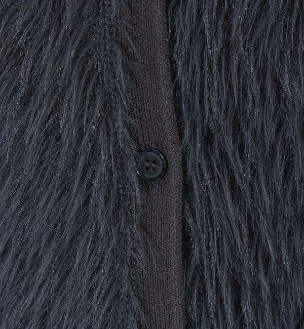 NOMINE「ロング フェザー ニットベスト カーディガン」|ベスト・ジレ|