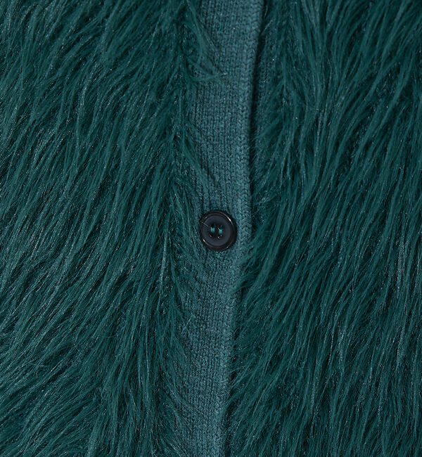 NOMINE「ロング フェザー ニットベスト カーディガン」|ベスト・ジレ|