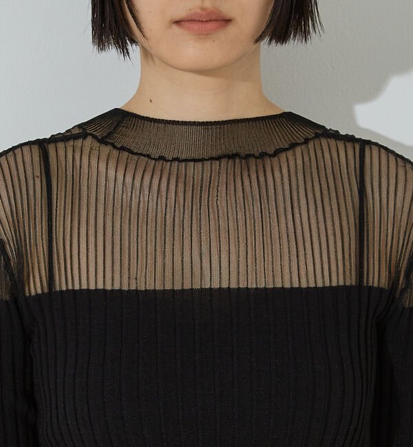 NOMINE「【iocus】シアーボーダーニット」|ニット・セーター|