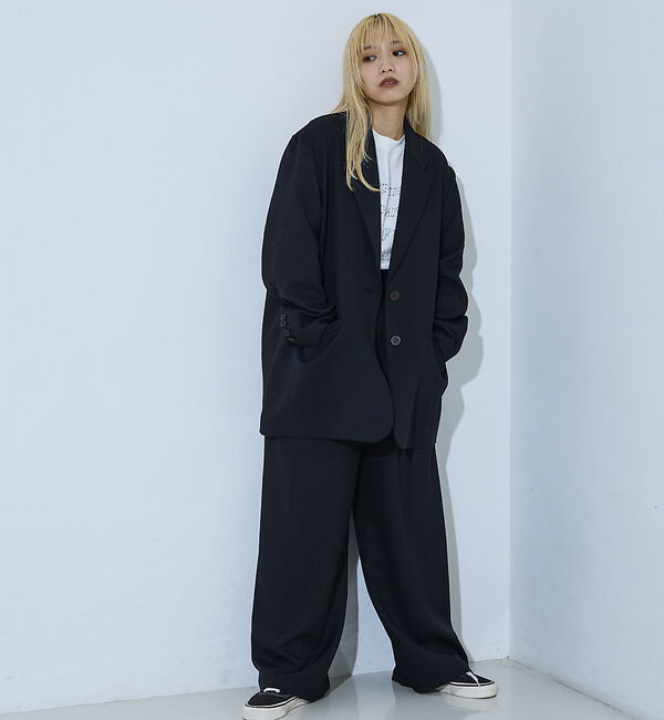 NOMINE「【セットアップ】タックワイドパンツ」|その他|