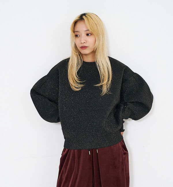 NOMINE「プレーティングニット プルオーバー（ラメ混・無地）」|ニット・セーター|