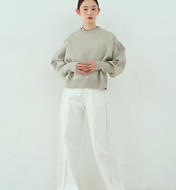 NOMINE「プレーティングニット プルオーバー（ラメ混・無地）」|ニット・セーター|