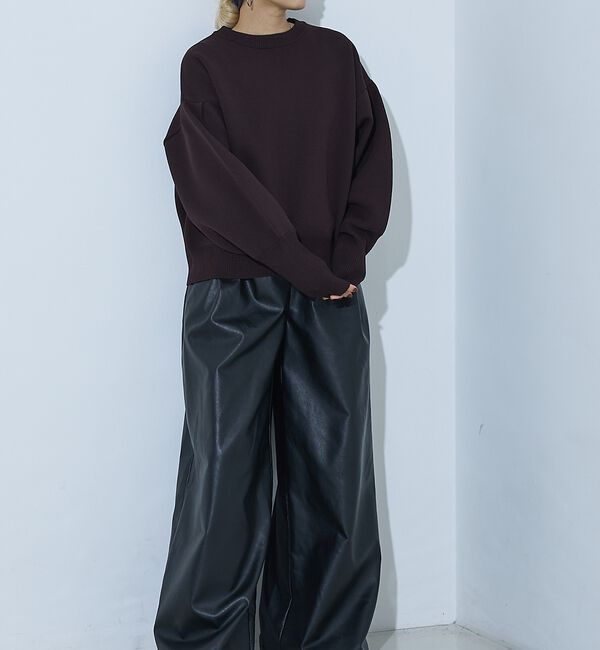 NOMINE「プレーティングニット プルオーバー（ラメ混・無地）」|ニット・セーター|