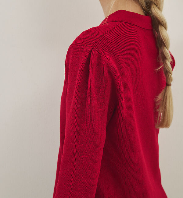 NOMINE「ショルダータック ポロニット カーディガン」|ニット・セーター|