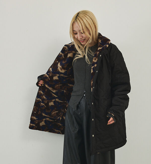 NOMINE「【TAION】リバーシブル ダウンジャケット / ブルゾン（キルティング&times;ボア）」|ダウン|