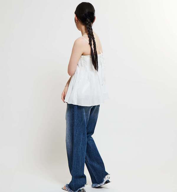 Soffitto「インド綿タックフレアーキャミブラウス」|シャツ・ブラウス|