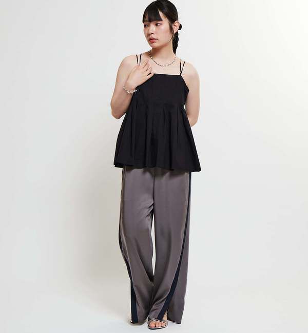 Soffitto「インド綿タックフレアーキャミブラウス」|シャツ・ブラウス|