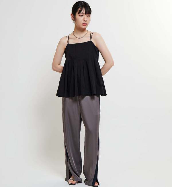 Soffitto「インド綿タックフレアーキャミブラウス」|シャツ・ブラウス|