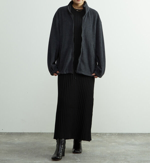 SOFFITTO「ジップ付きオーバーサイズフリースブルゾン」|ブルゾン・スタジャン|