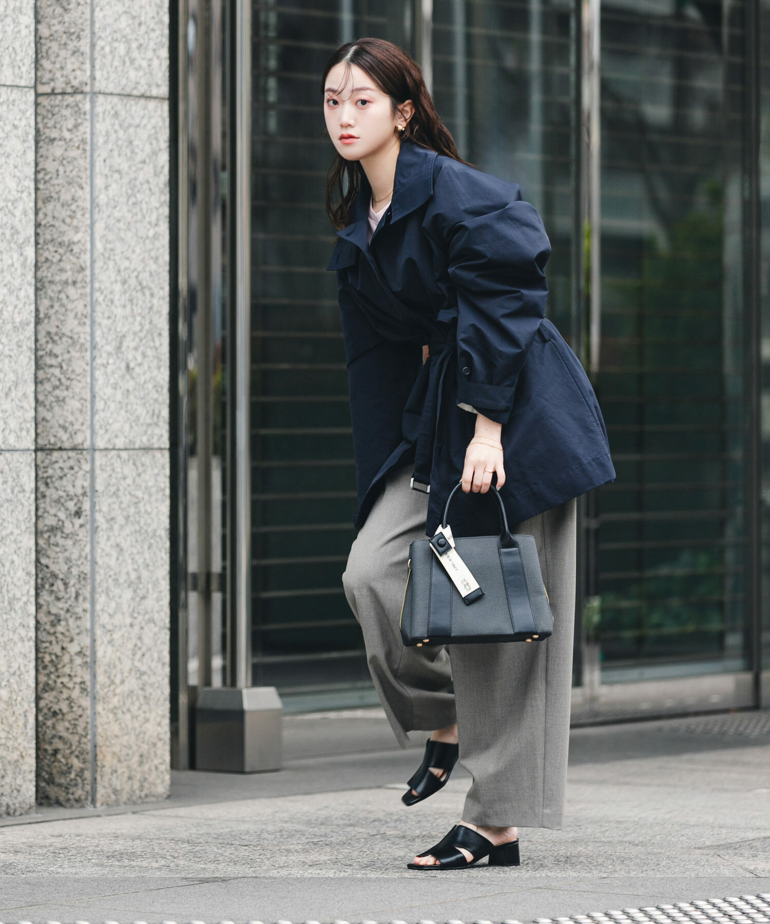 RODE SKO「ロゴリボン付2WAYハンドバッグ」|ハンドバッグ|