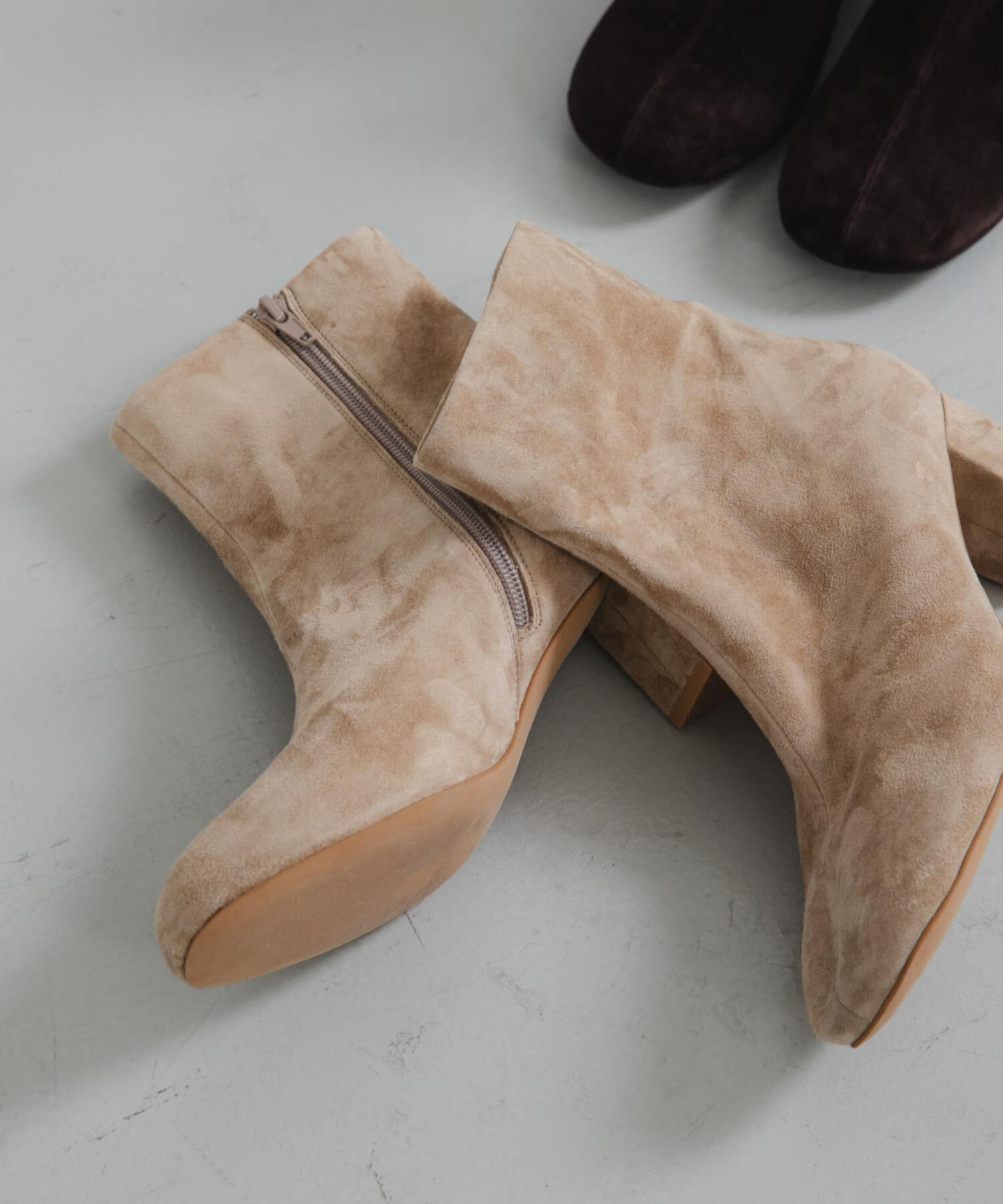 URBAN RESEARCH「オブリークトゥスエードブーツ」|ショートブーツ|