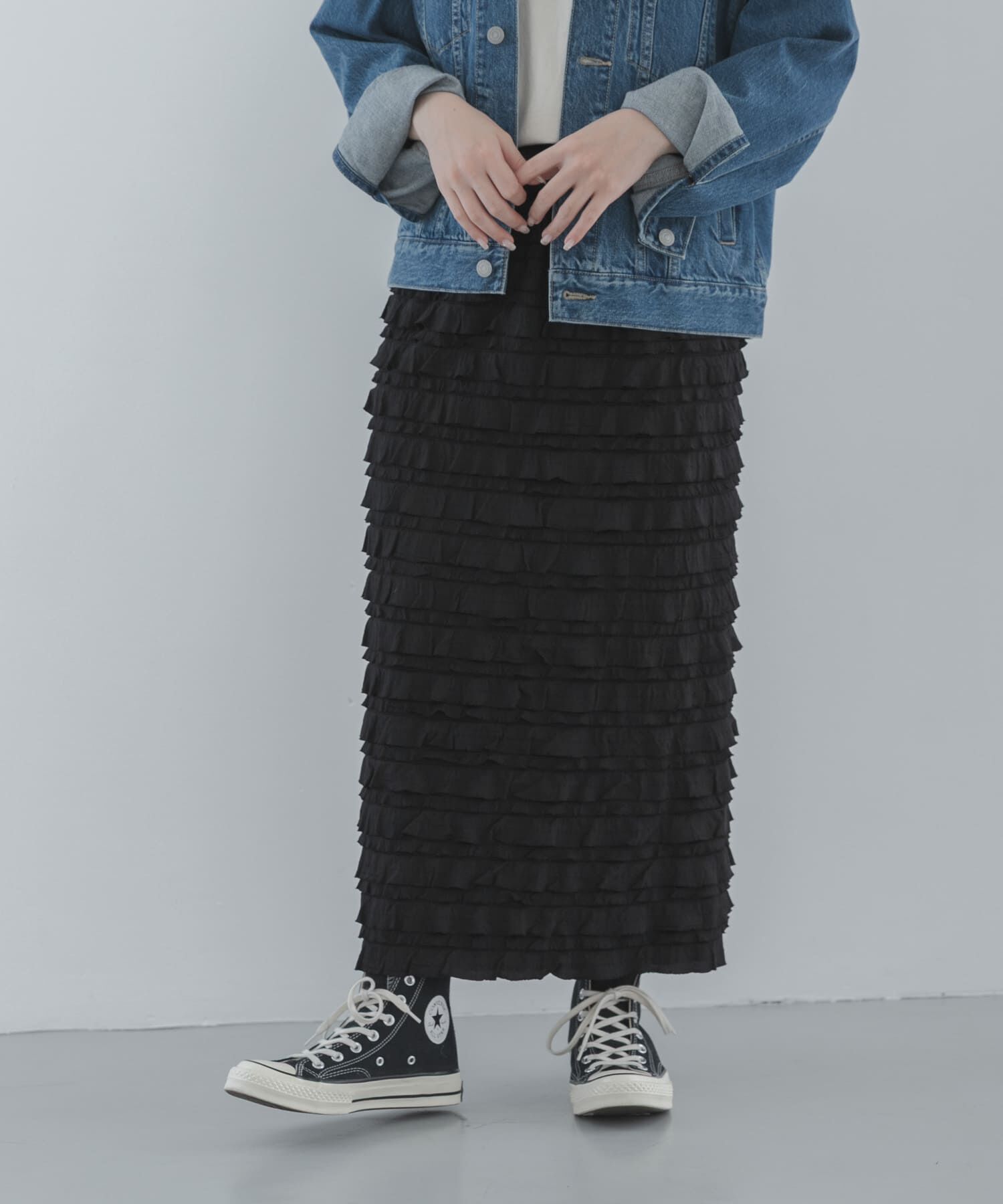 Sonny Label 「『WEB限定』カットフリルナロースカート」|スカート|