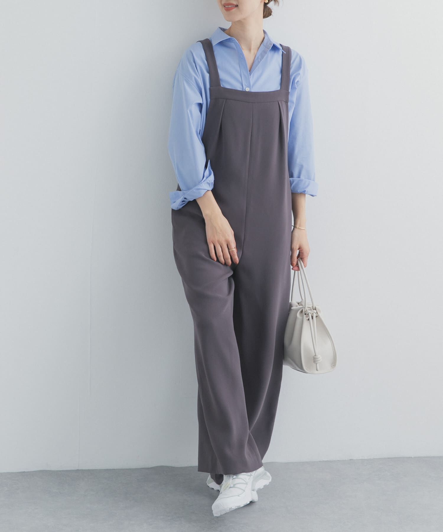 URBAN RESEARCH DOORS「ジョーゼットタックサロペット」|スカート|