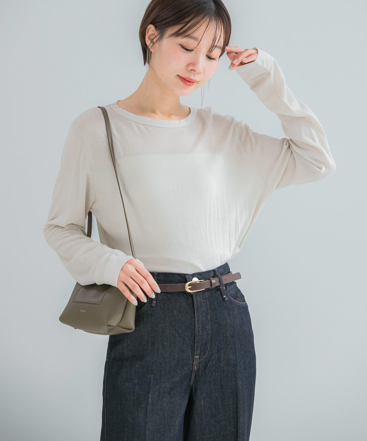 URBAN RESEARCH ROSSO「シルク混ドッキングカットソー」|Tシャツ・カットソー|