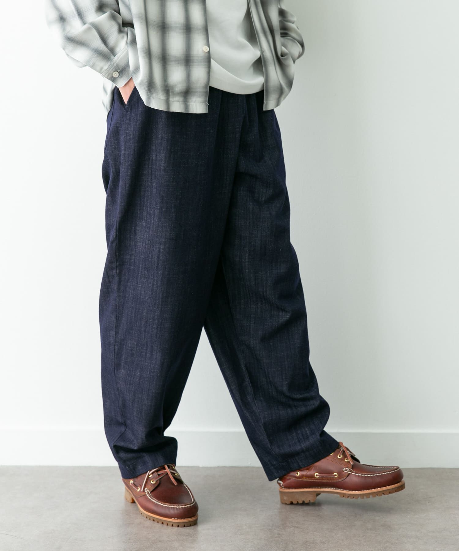 Sonny Label 「デニムライクイージーワイドパンツ」|デニム|ブルー