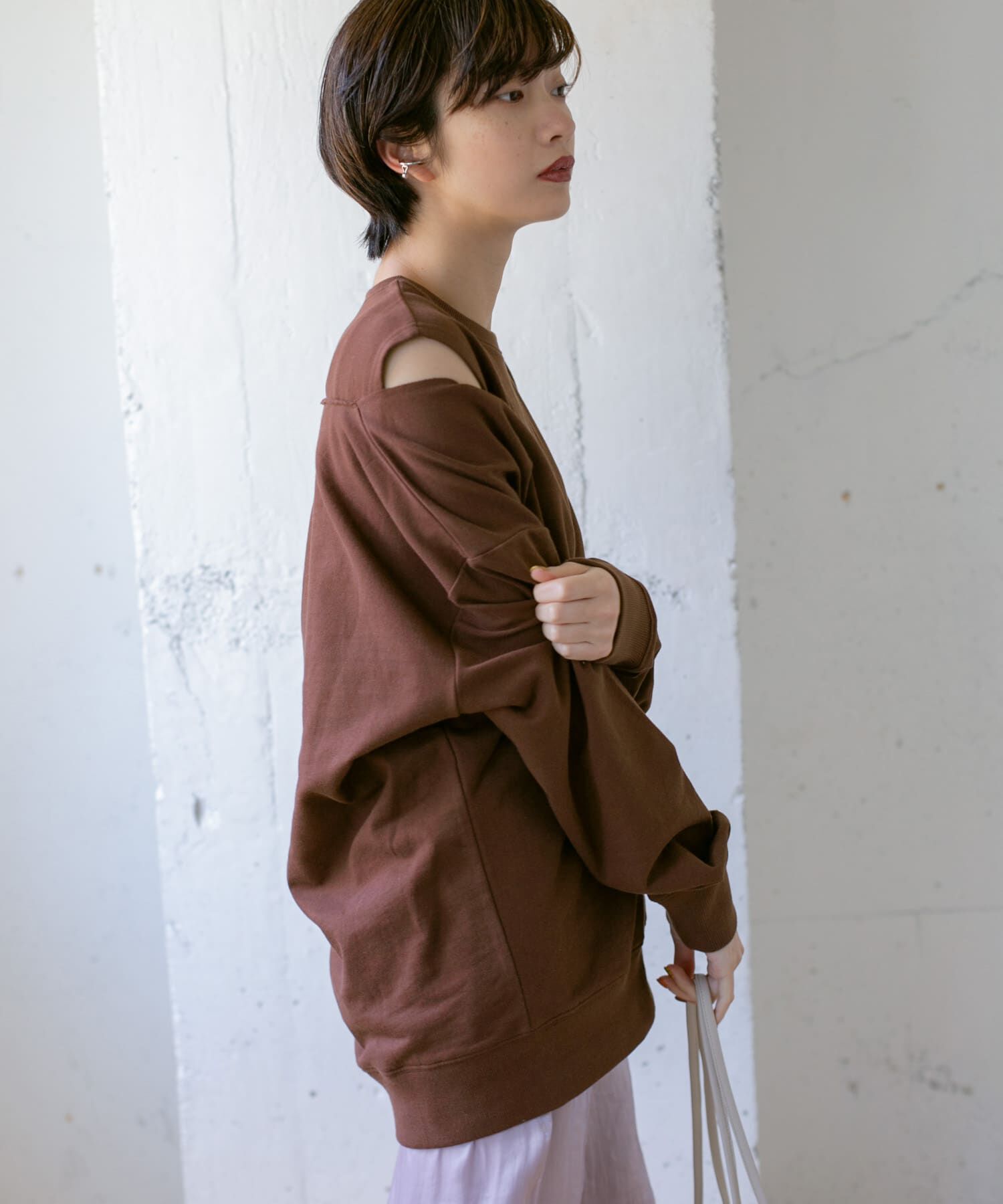  「深VネックSETスウェット&there4;」|Tシャツ・カットソー|