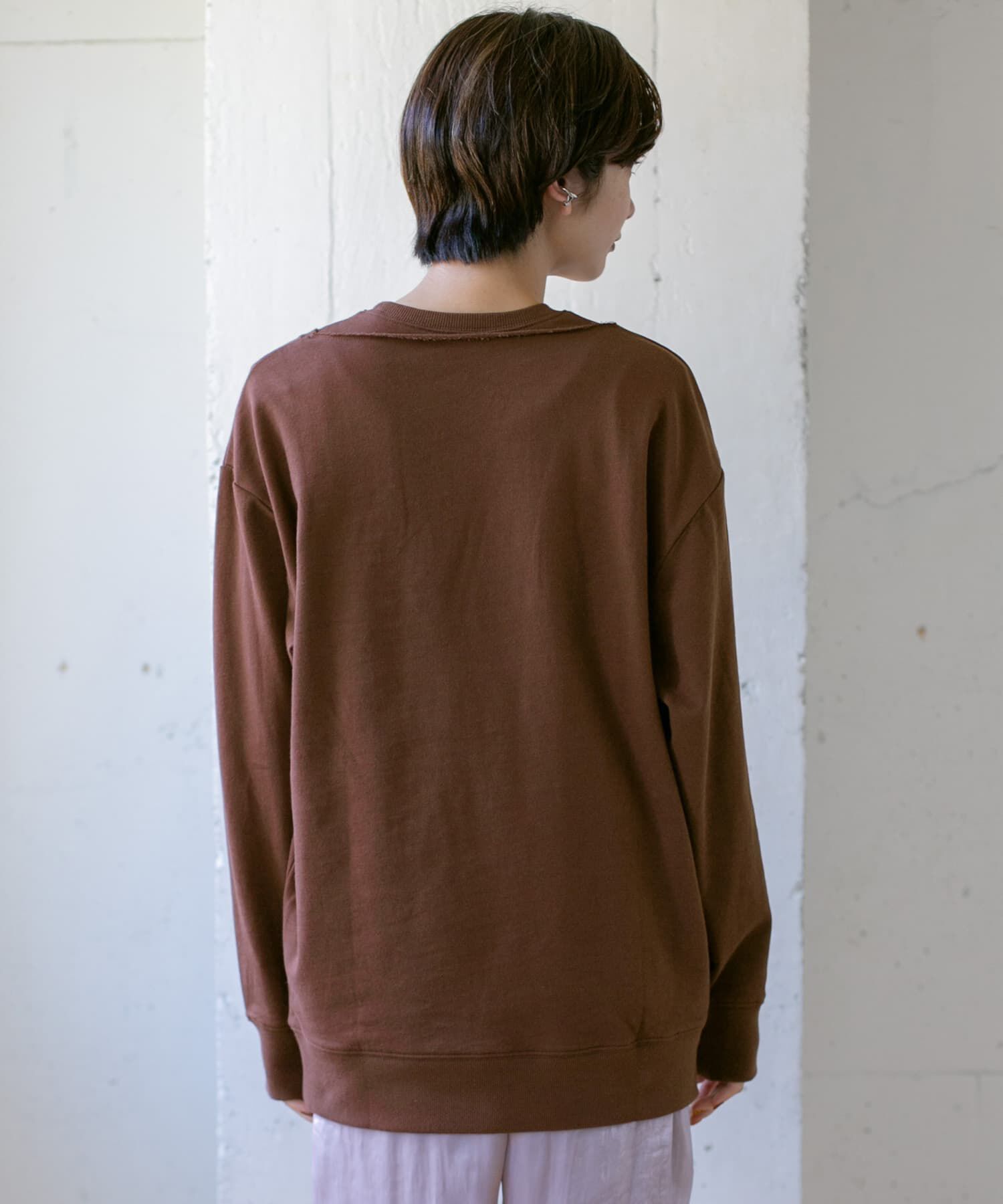  「深VネックSETスウェット&there4;」|Tシャツ・カットソー|