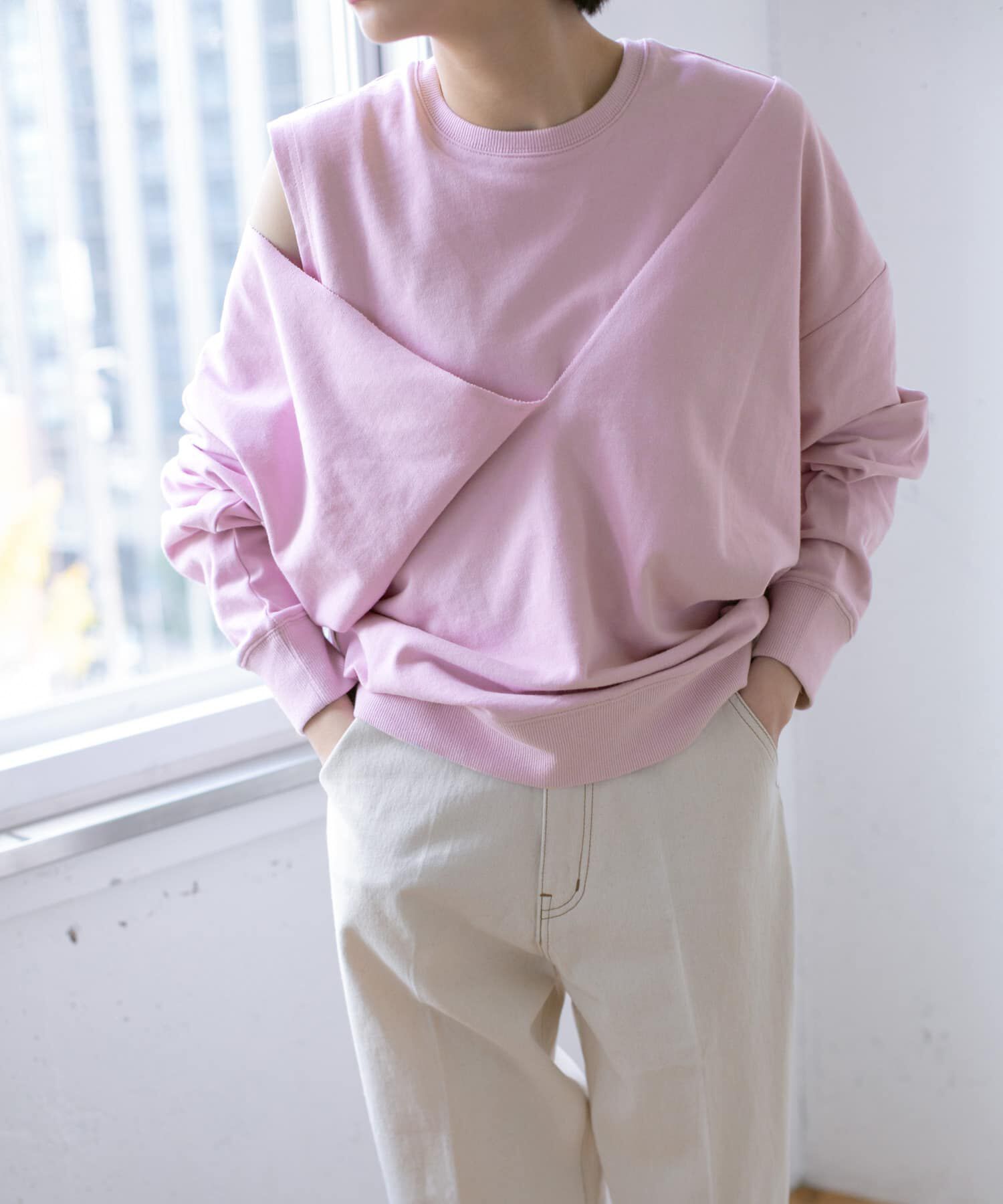  「深VネックSETスウェット&there4;」|Tシャツ・カットソー|