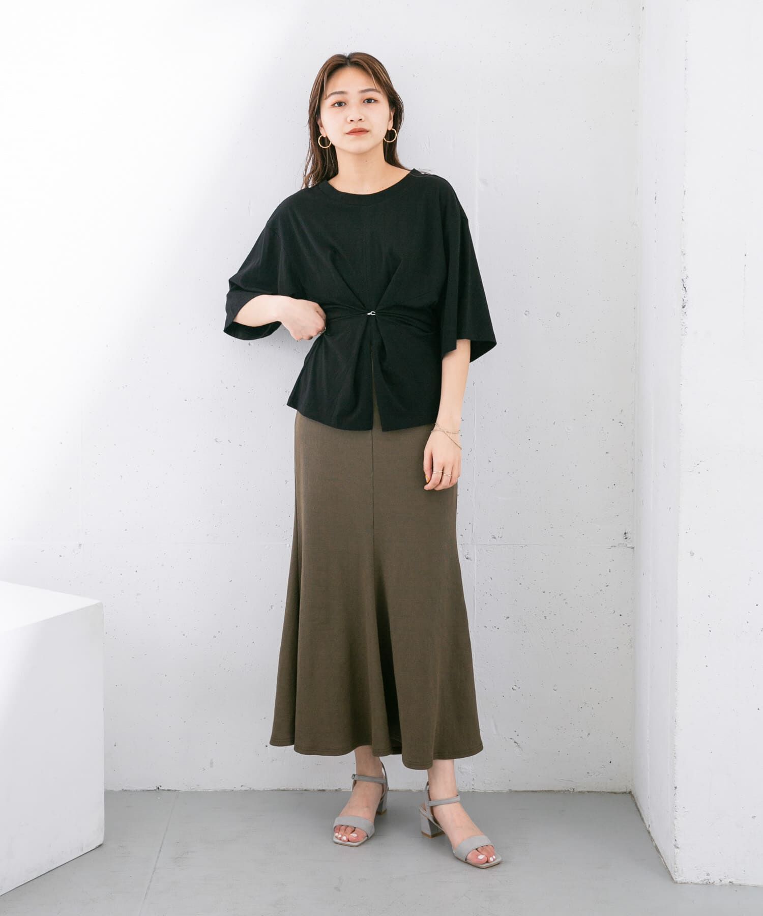  「リブカットソーマーメイドスカート」|スカート|