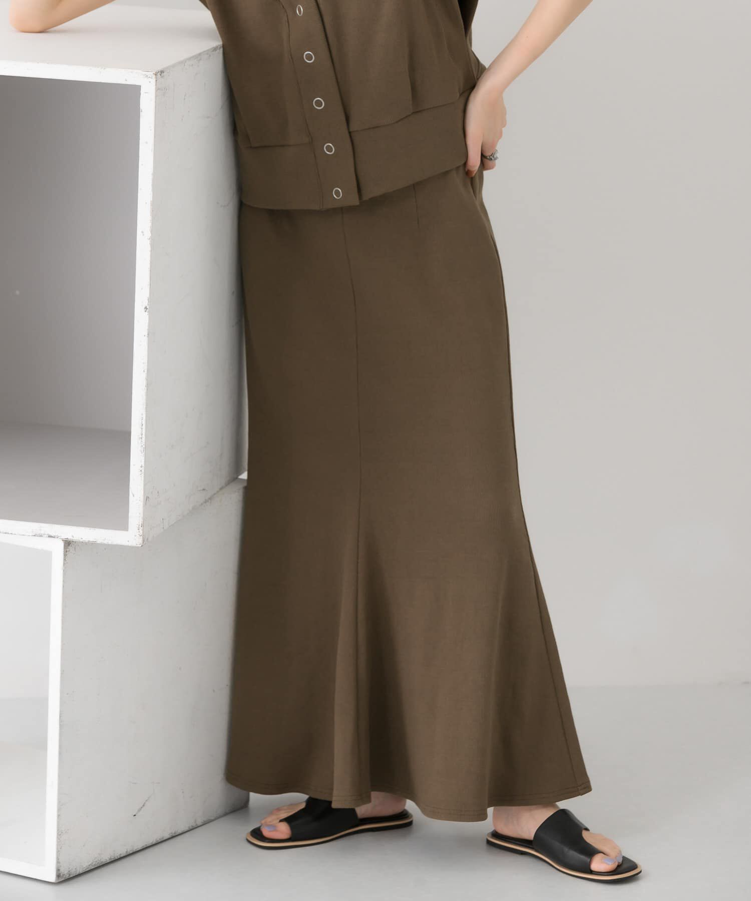  「リブカットソーマーメイドスカート」|スカート|