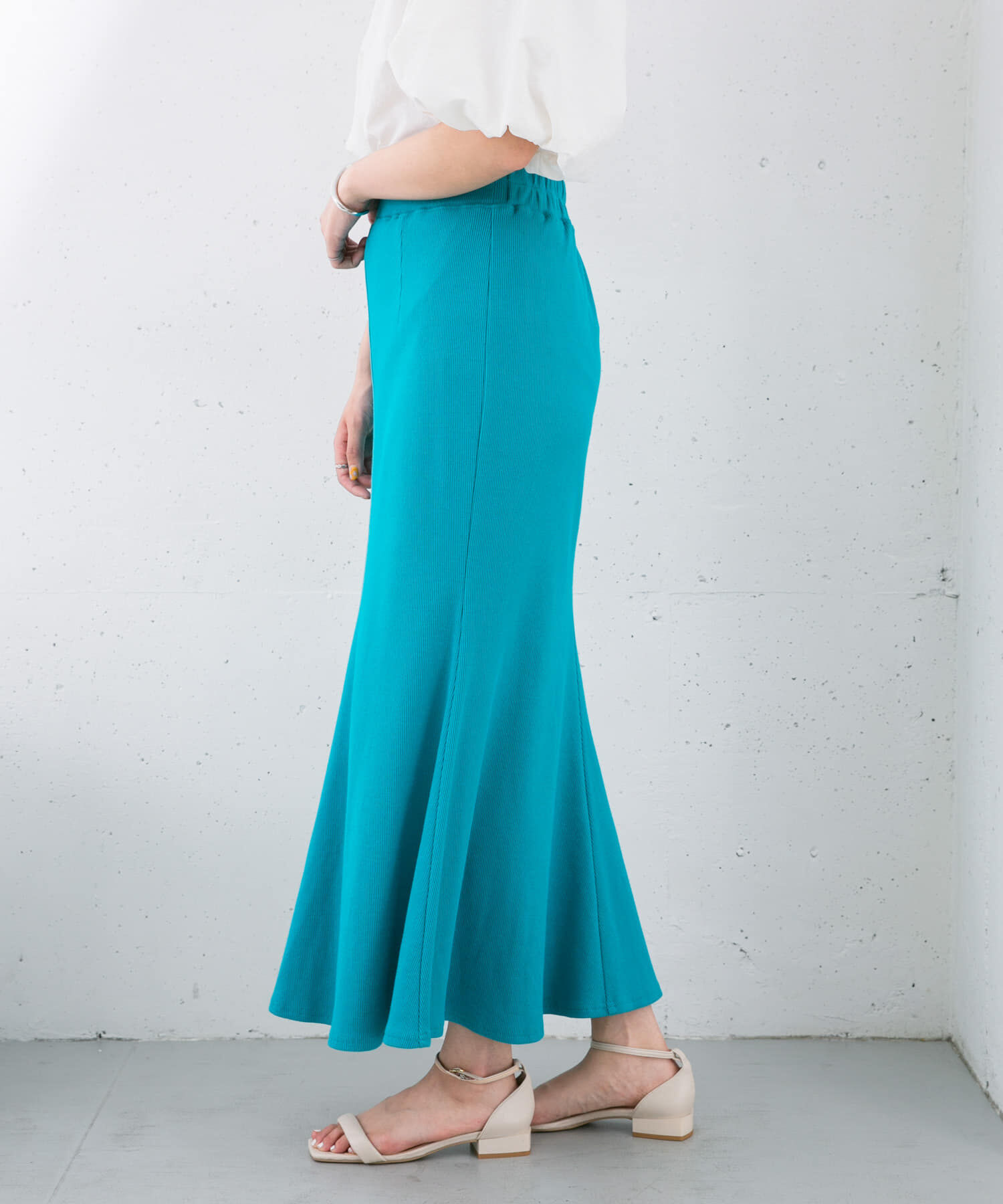  「リブカットソーマーメイドスカート」|スカート|