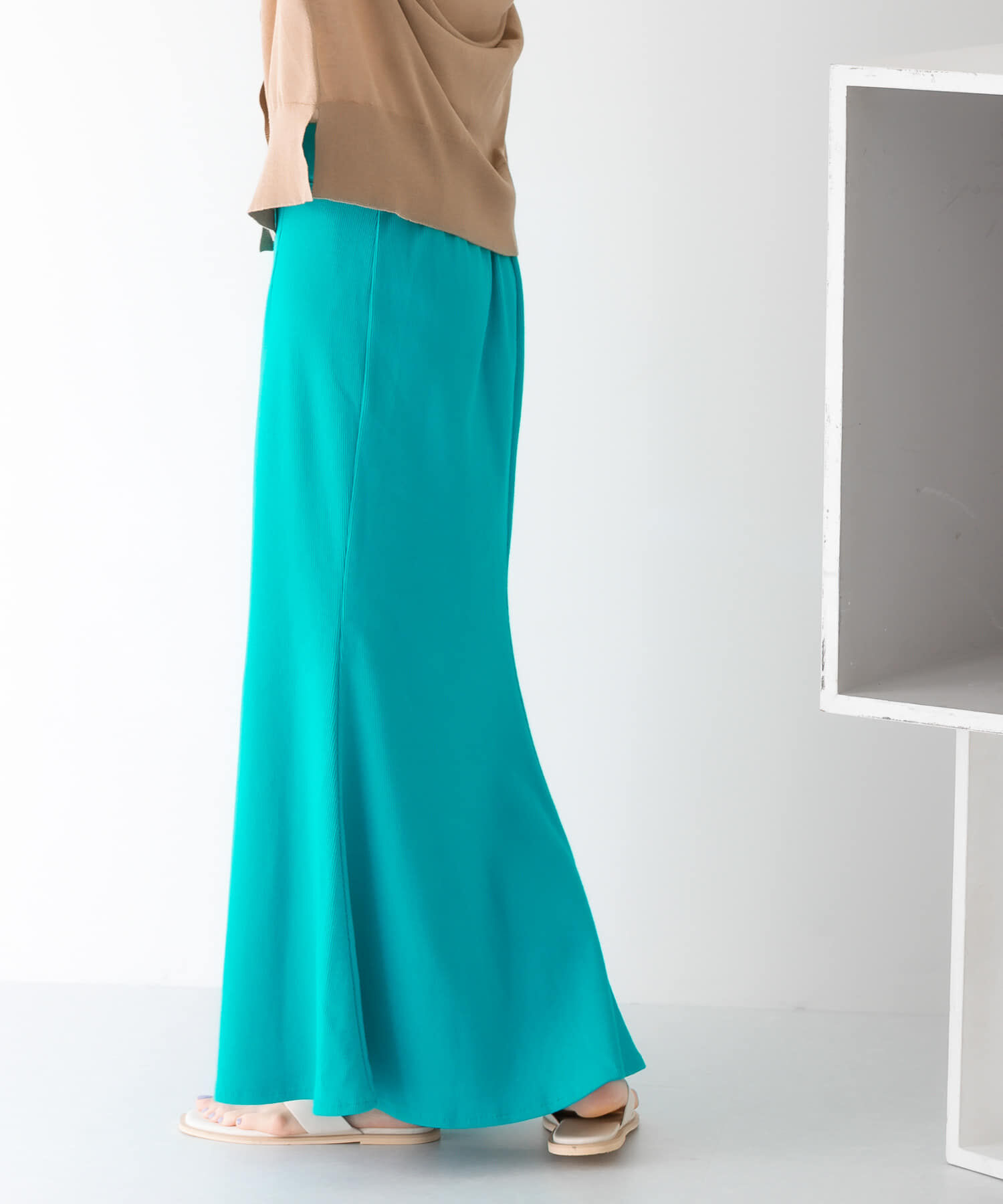  「リブカットソーマーメイドスカート」|スカート|