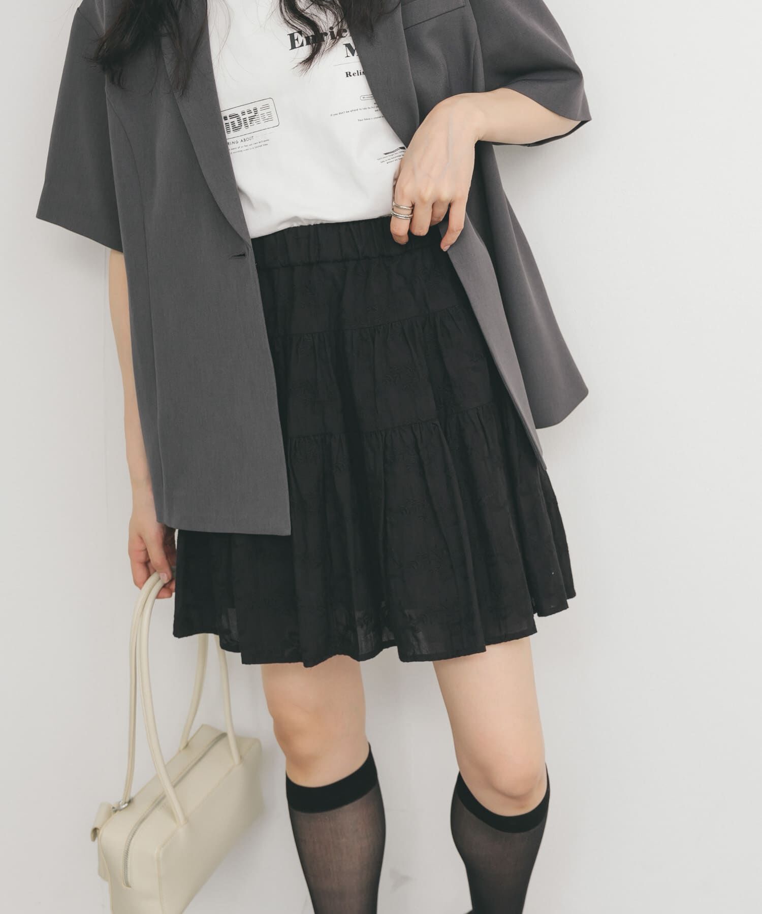  「エンブロイダリーミニスカート」|スカート|