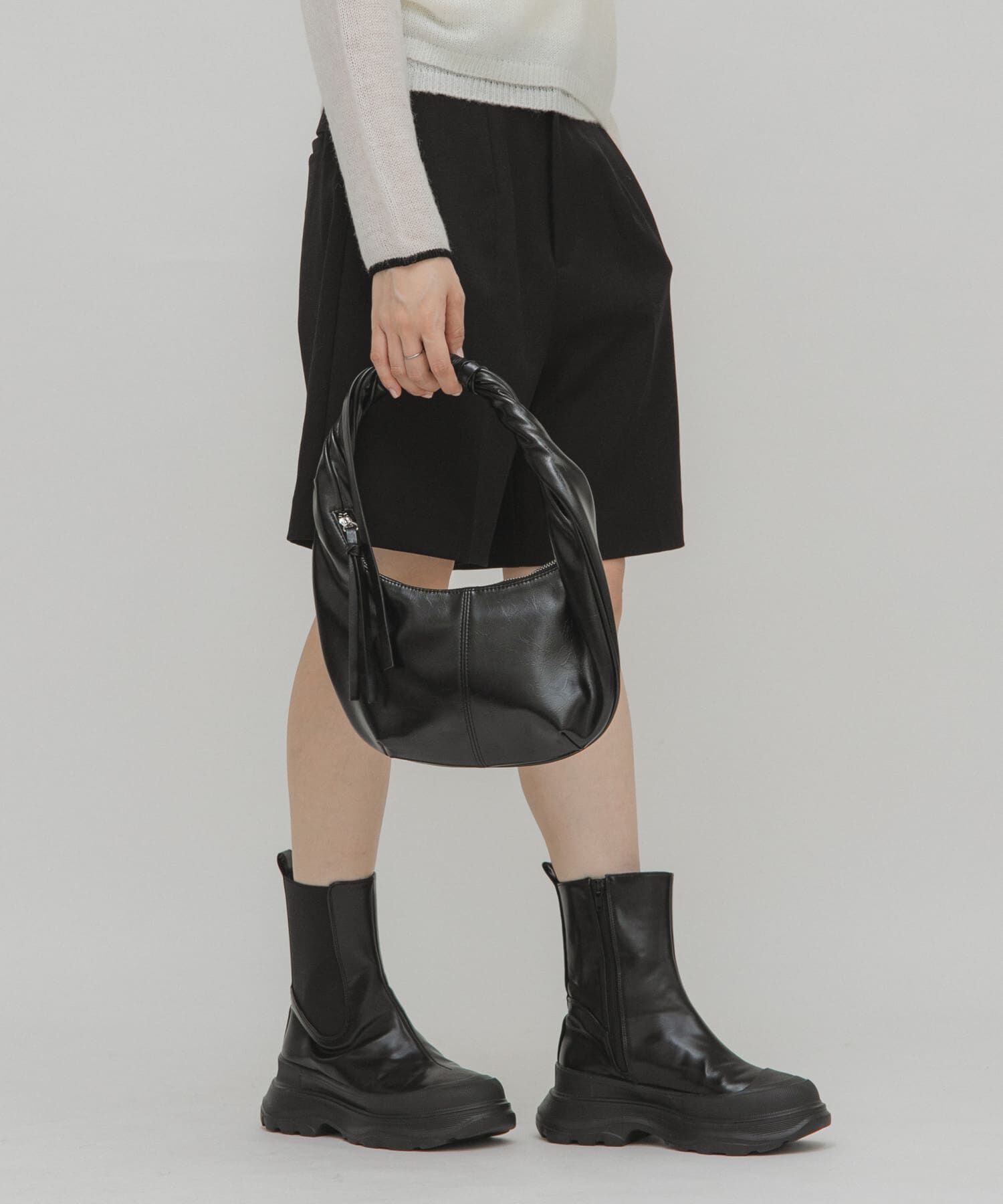  「ハンドルデザインサークルBAG」|ハンドバッグ|