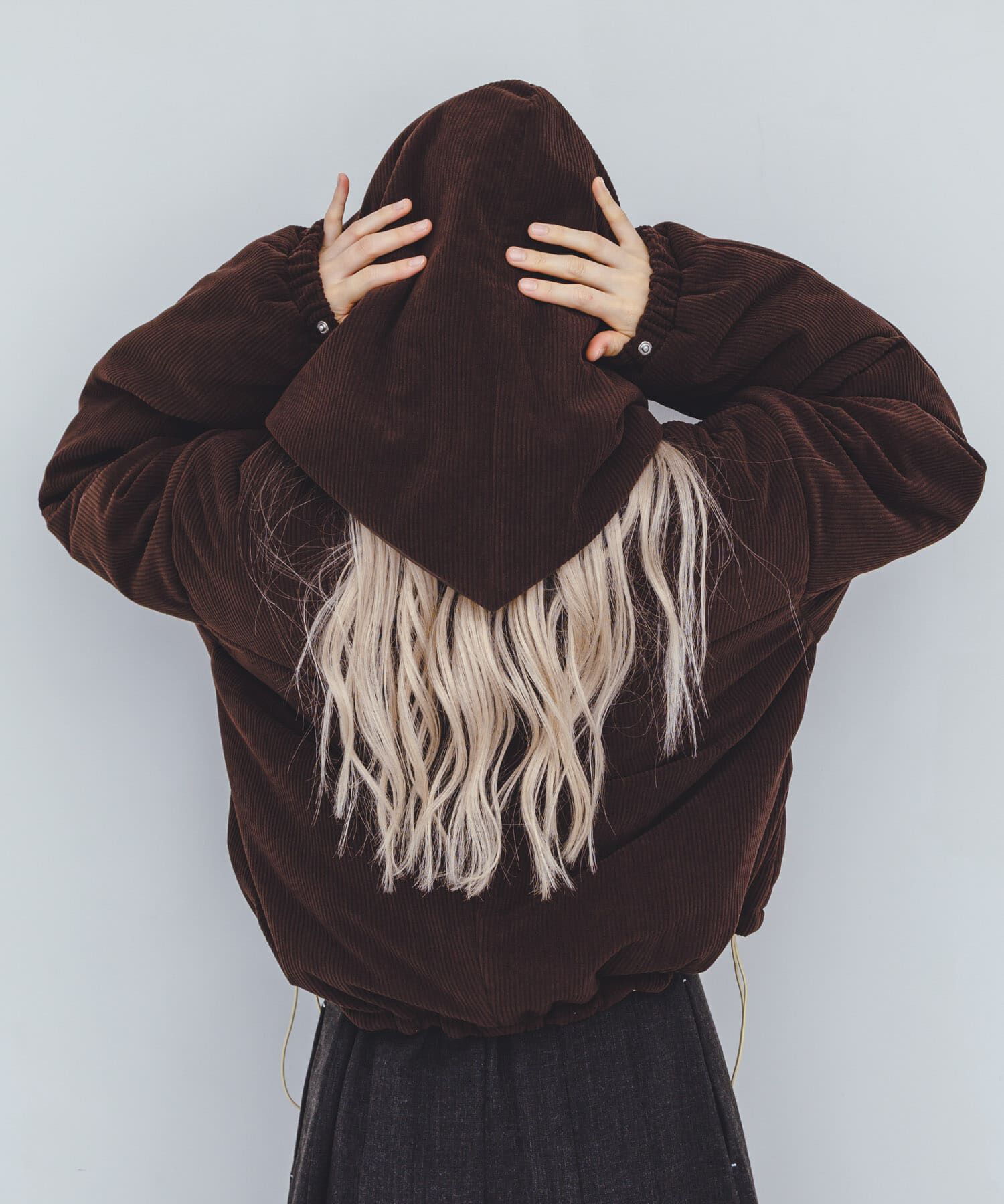  「リバーシブルパデッドジャケット」|ノーカラーコート|