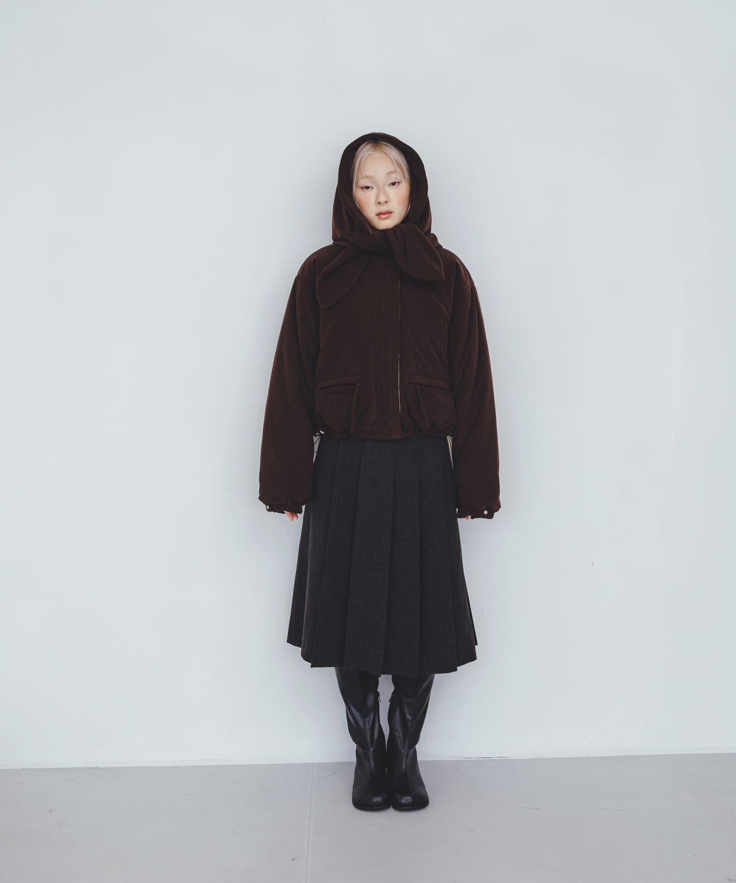  「リバーシブルパデッドジャケット」|ノーカラーコート|