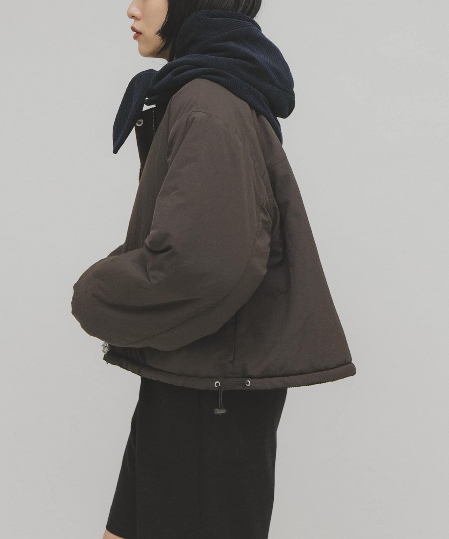  「リバーシブルパデッドジャケット」|ノーカラーコート|