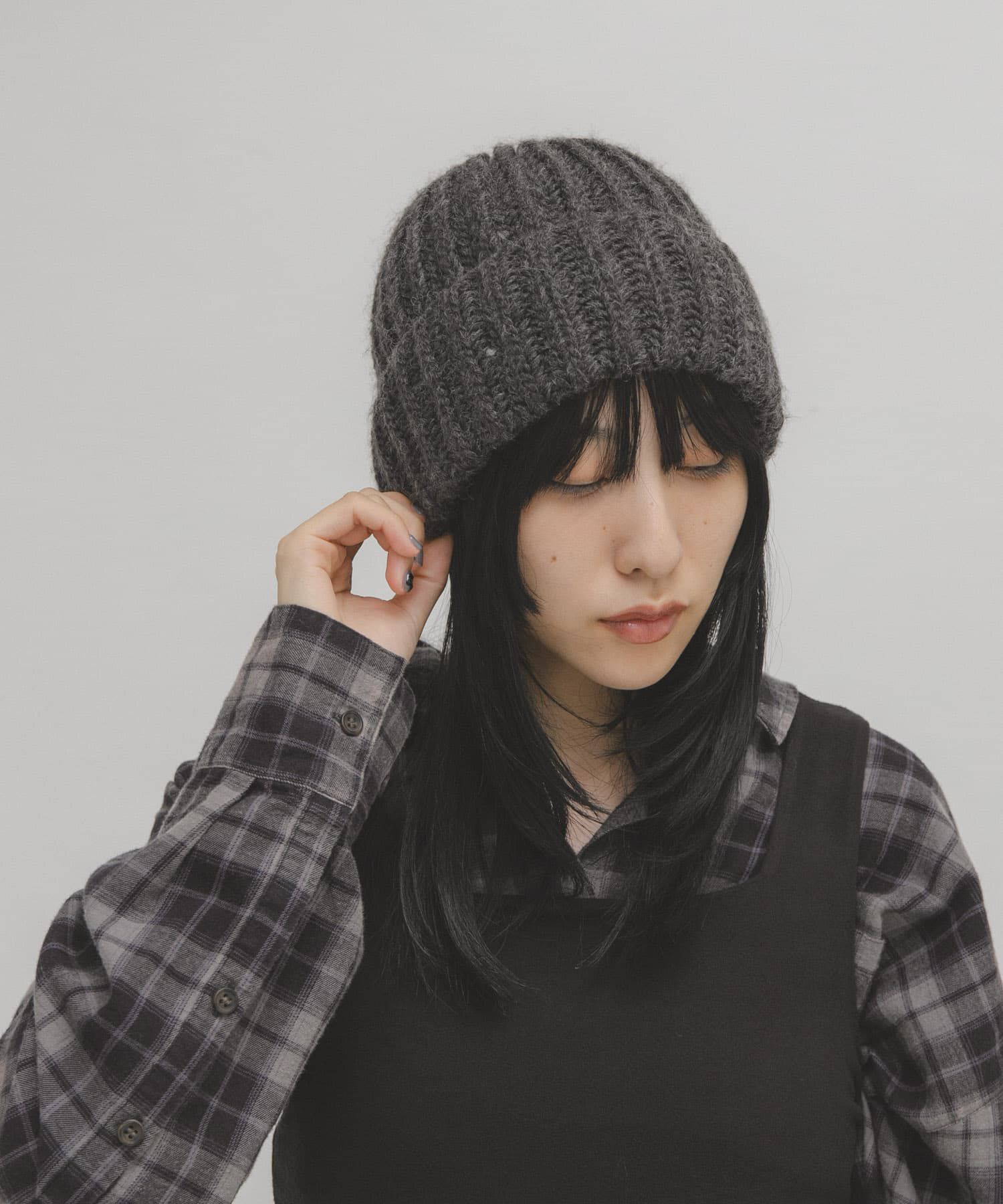  「リブニットビーニー」|ニット帽|