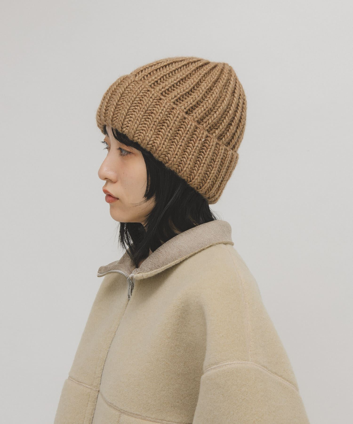  「リブニットビーニー」|ニット帽|