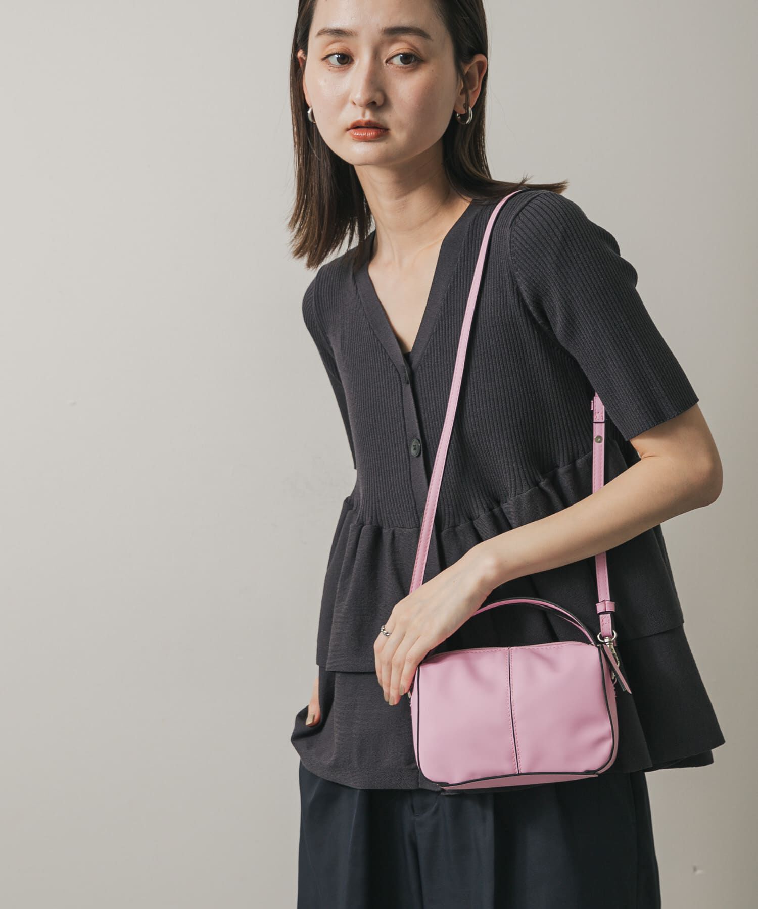 SENSE OF PLACE by URBAN RESEARCH「『防汚』2WAYセンターシームプチショルダーバッグ」|ハンドバッグ|