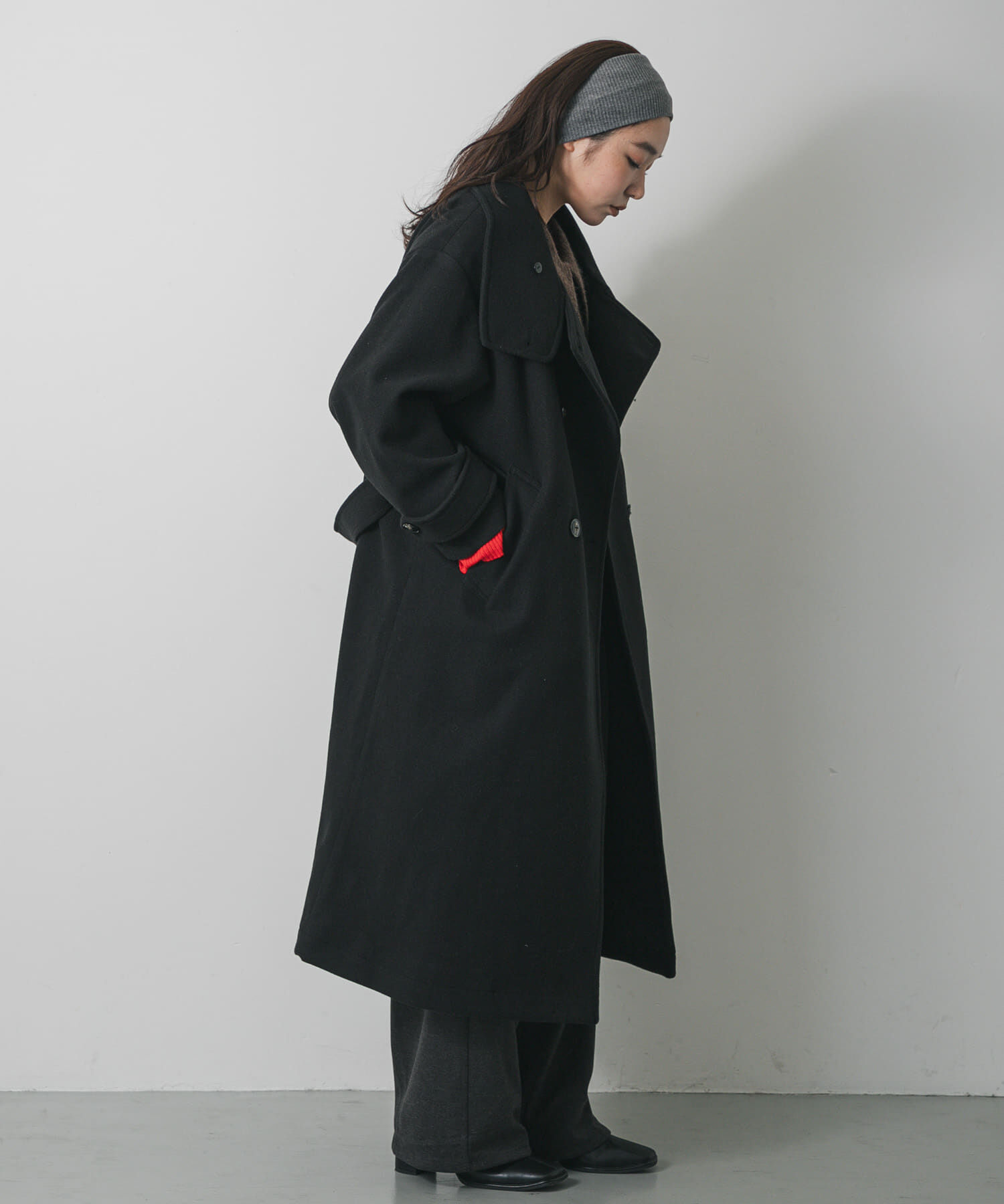 SENSE OF PLACE by URBAN RESEARCH「スタンドカラーロングコート」|ノーカラーコート|