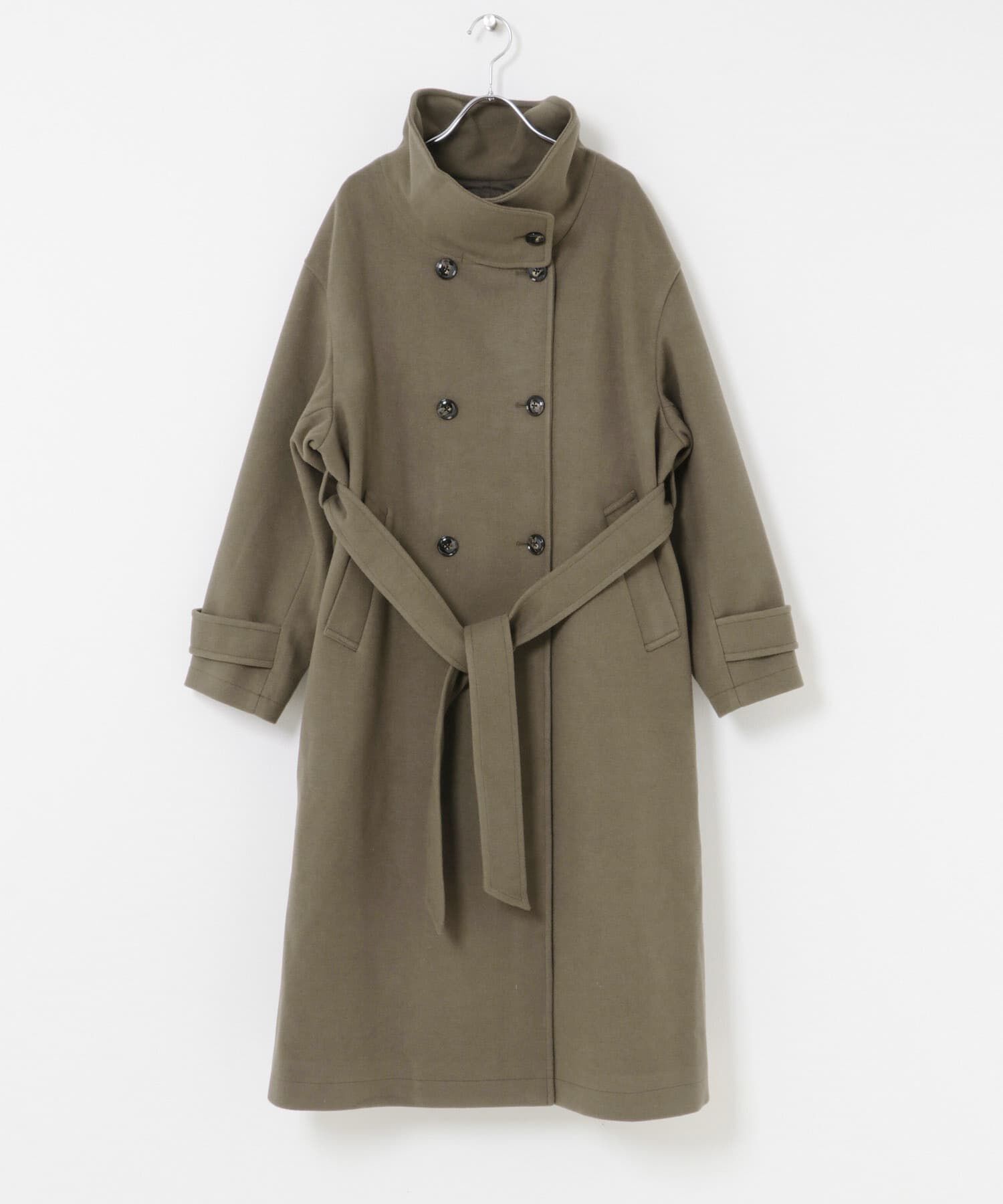 SENSE OF PLACE by URBAN RESEARCH「スタンドカラーロングコート」|ノーカラーコート|