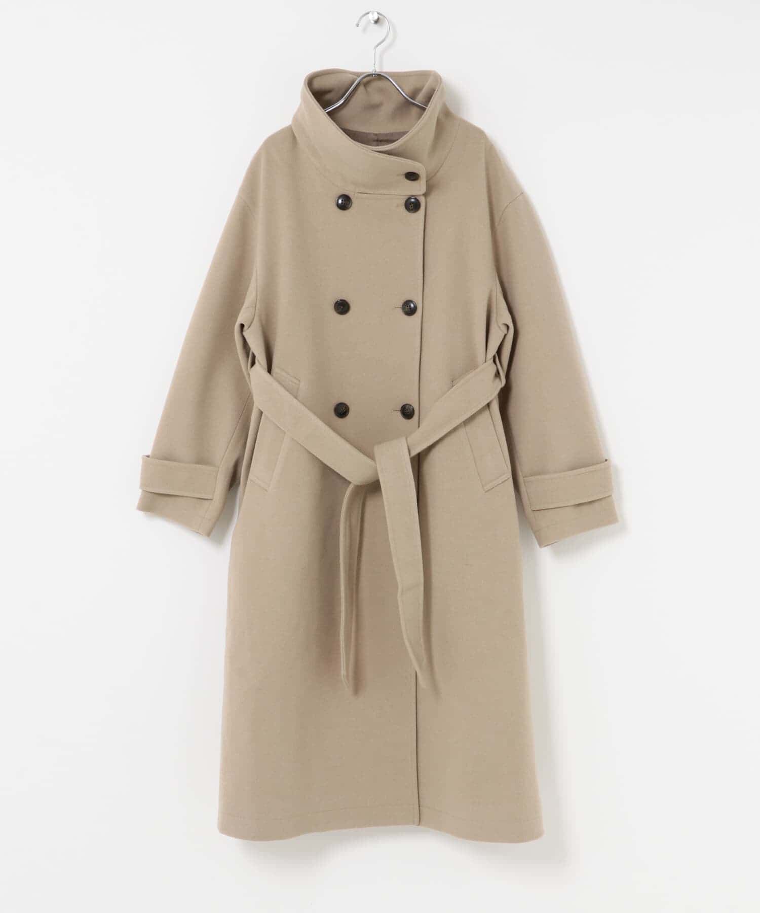 SENSE OF PLACE by URBAN RESEARCH「スタンドカラーロングコート」|ノーカラーコート|