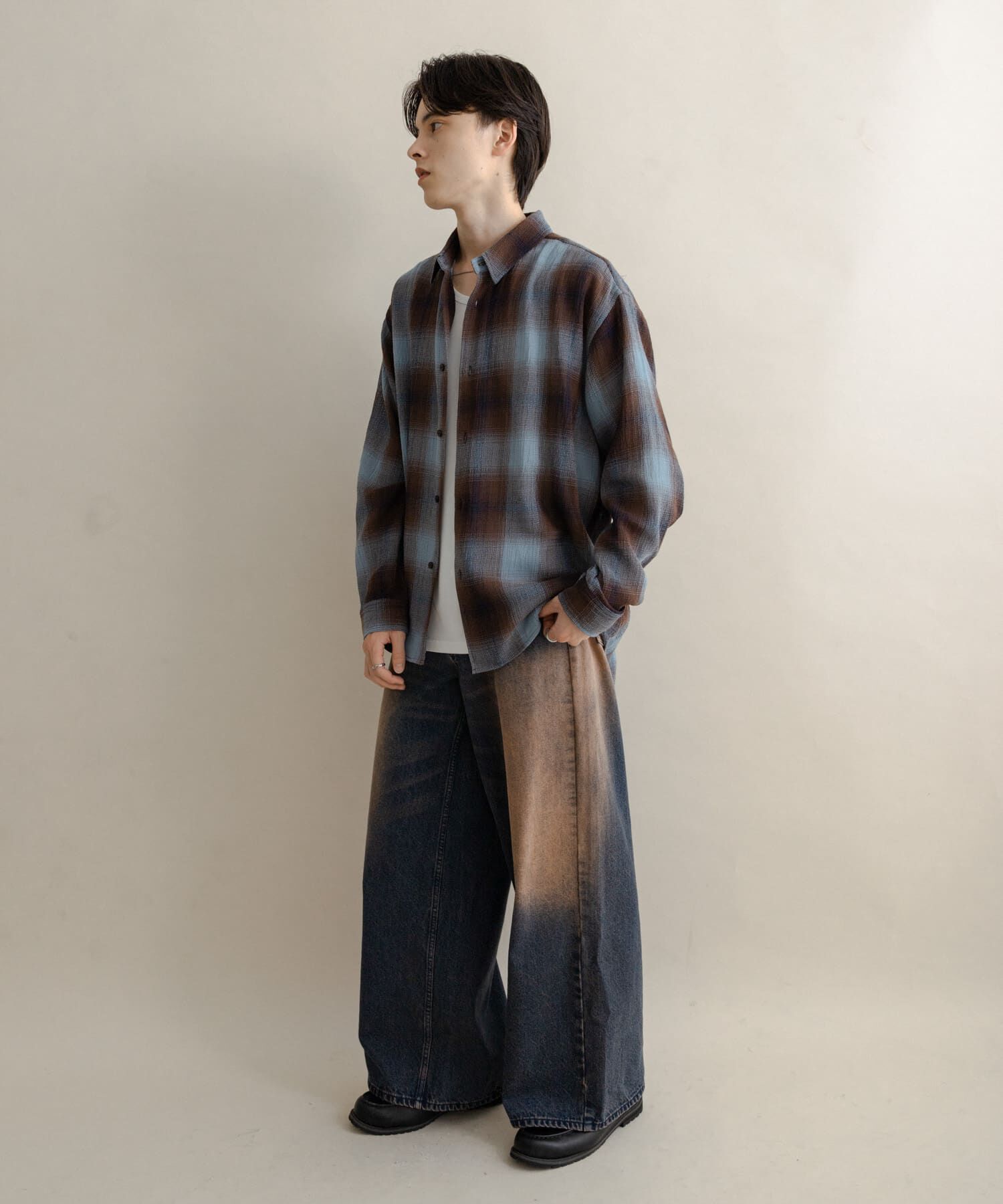 SENSE OF PLACE by URBAN RESEARCH「ヴィンテージライクデニムワイドパンツ」|デニム|