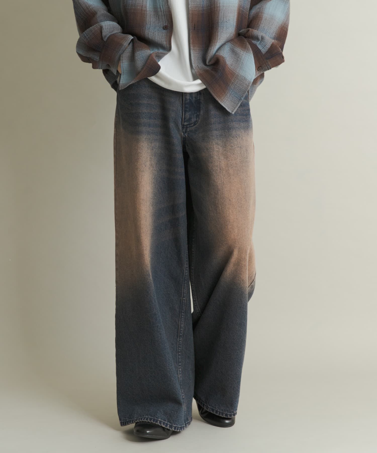 SENSE OF PLACE by URBAN RESEARCH「ヴィンテージライクデニムワイドパンツ」|デニム|
