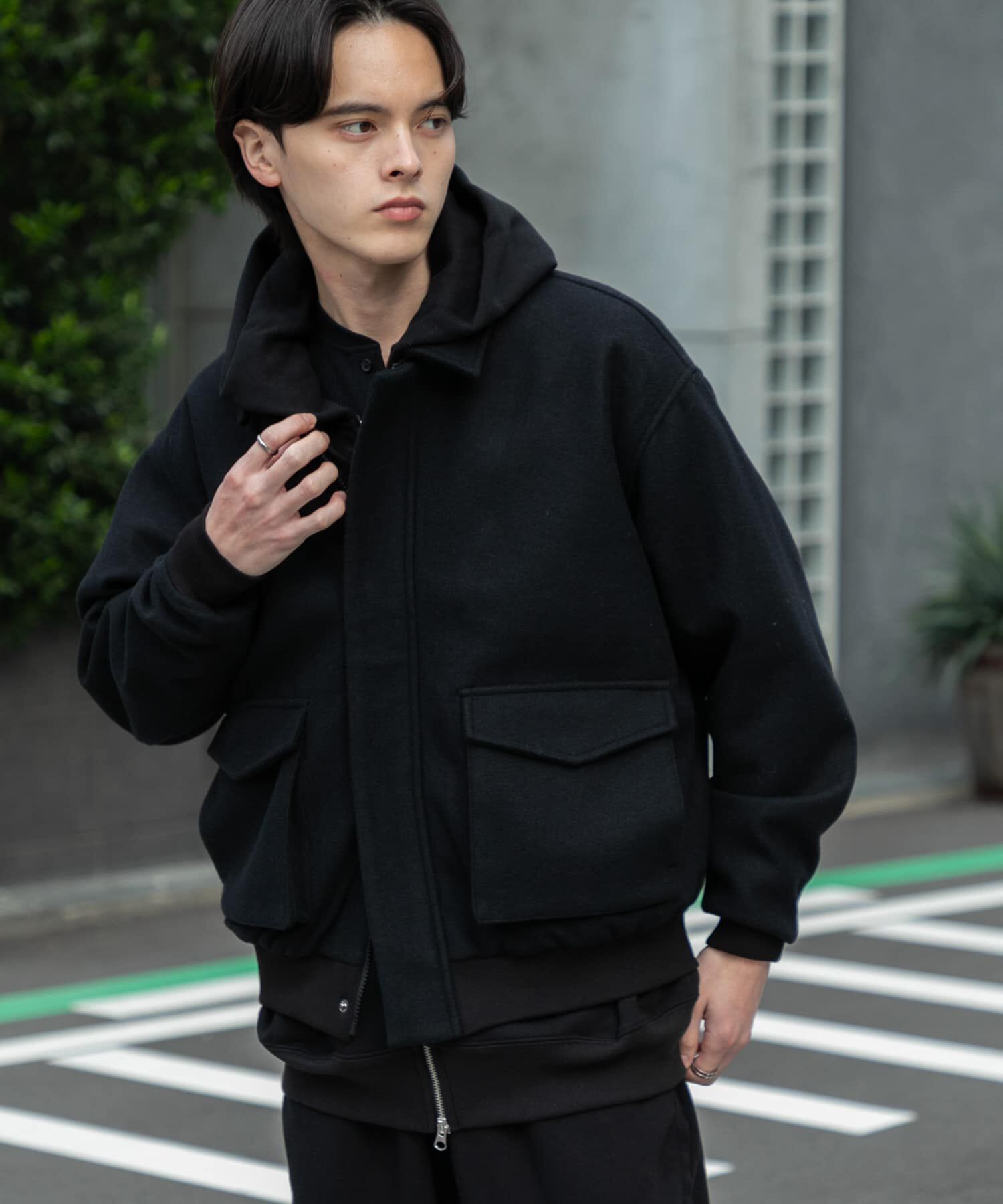 SENSE OF PLACE by URBAN RESEARCH「『UR TECH』カットメルトンブルゾン」|ブルゾン・スタジャン|