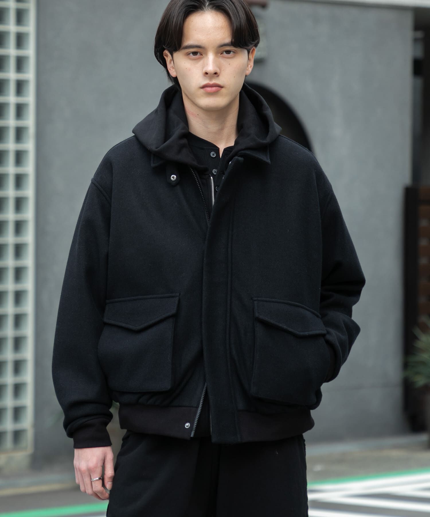 SENSE OF PLACE by URBAN RESEARCH「『UR TECH』カットメルトンブルゾン」|ブルゾン・スタジャン|