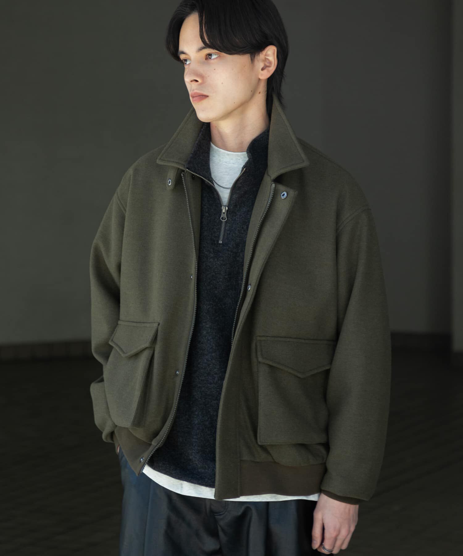 SENSE OF PLACE by URBAN RESEARCH「『UR TECH』カットメルトンブルゾン」|ブルゾン・スタジャン|