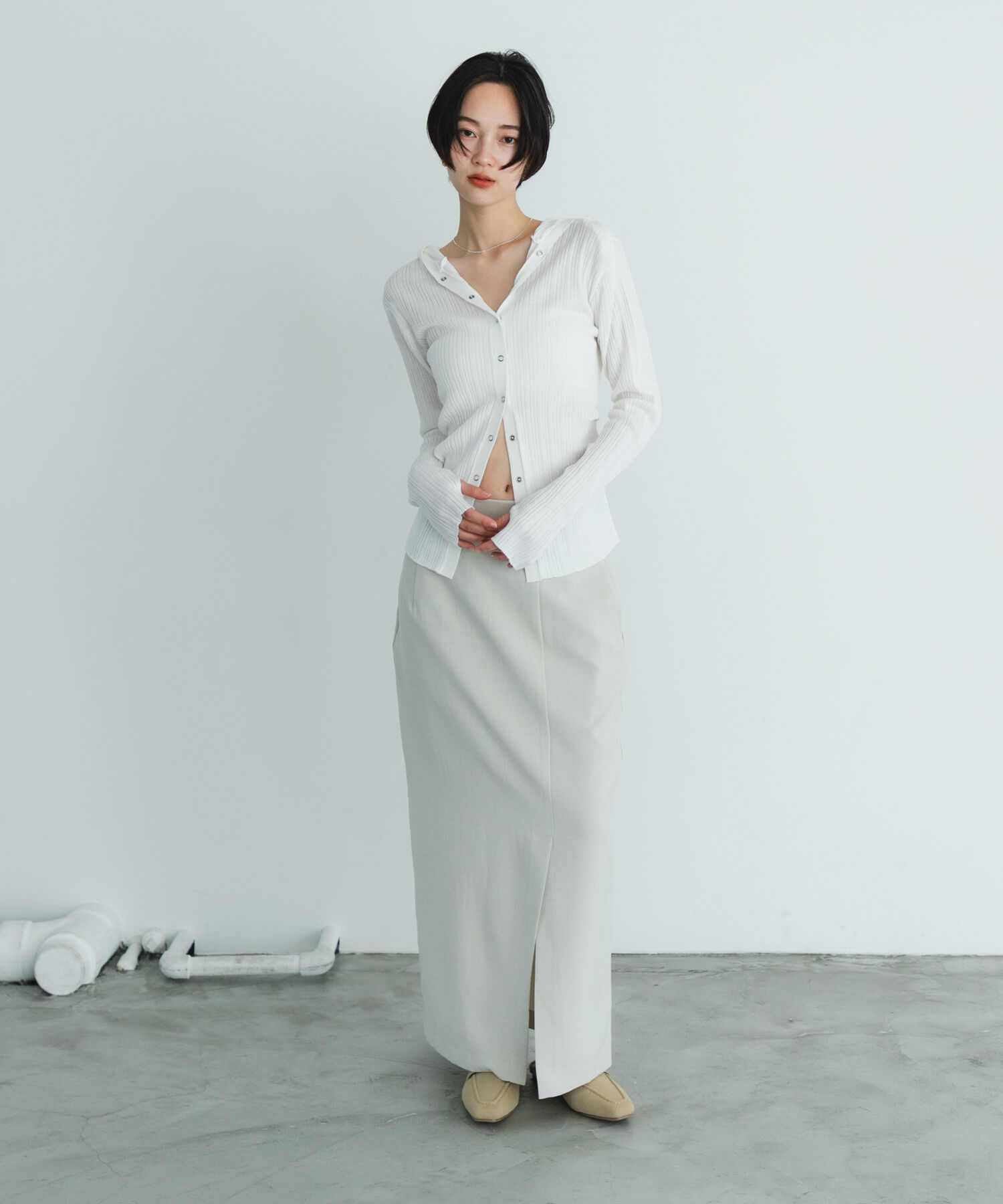 SENSE OF PLACE by URBAN RESEARCH「『洗濯可』マルチリブニットフーディー」|ニット・セーター|