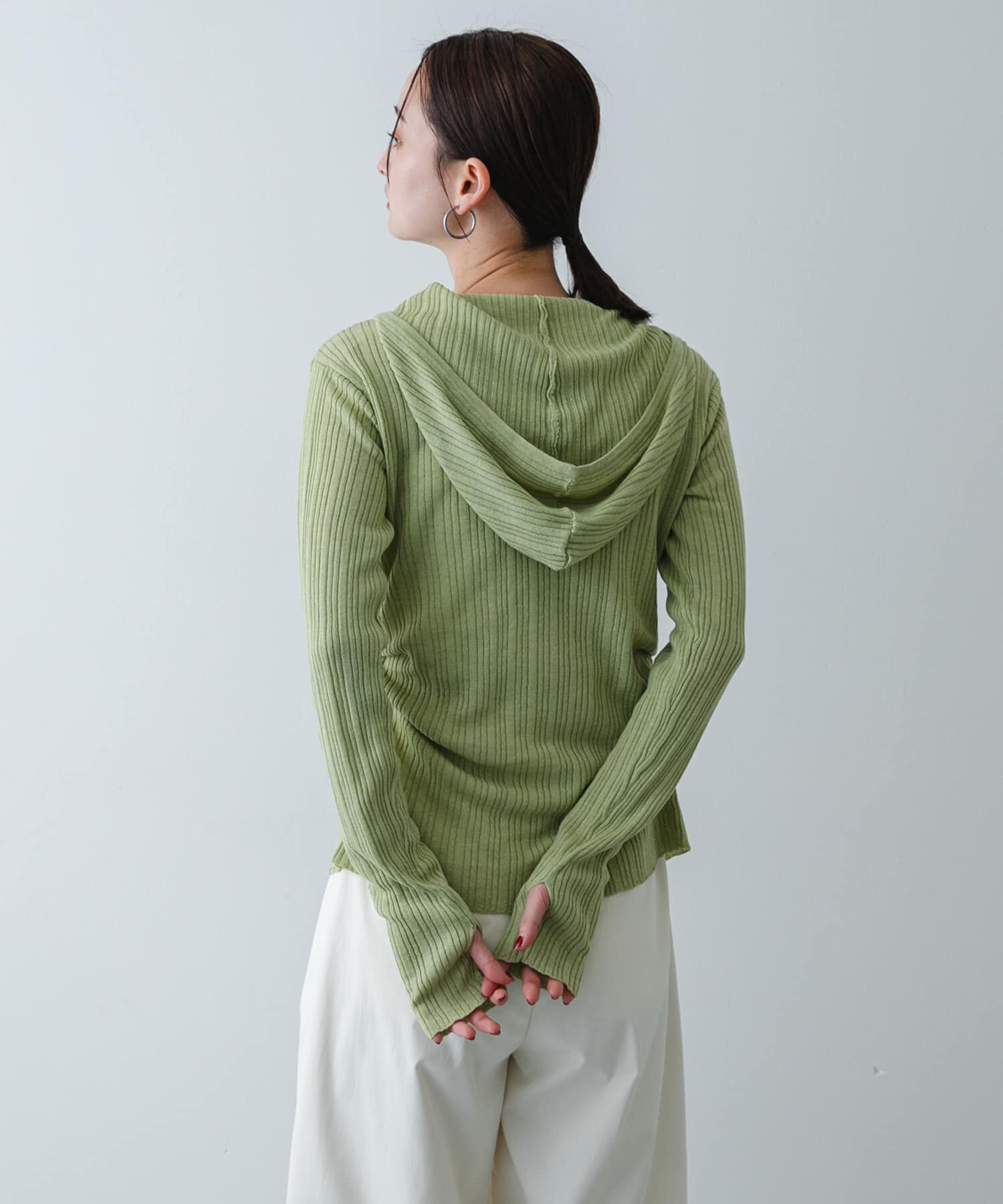 SENSE OF PLACE by URBAN RESEARCH「『洗濯可』マルチリブニットフーディー」|ニット・セーター|