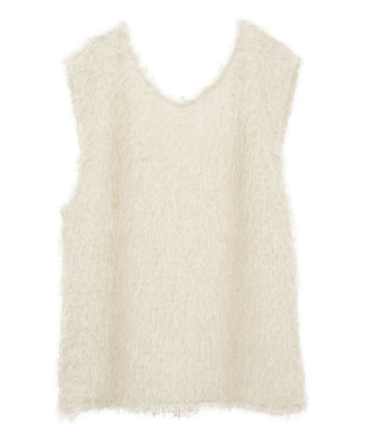 earth music&ecology「ふさふさベスト」|ベスト・ジレ|