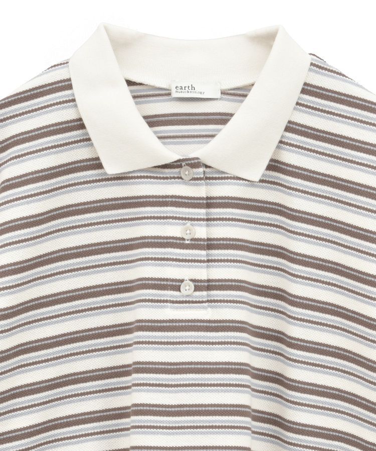 earth music&ecology「レトロボーダーポロシャツ」|Tシャツ・カットソー|