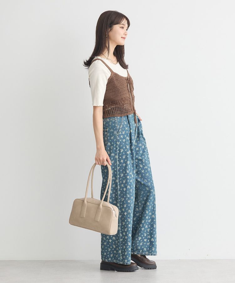 earth music&ecology「タックホックデニムパンツ」|デニム|