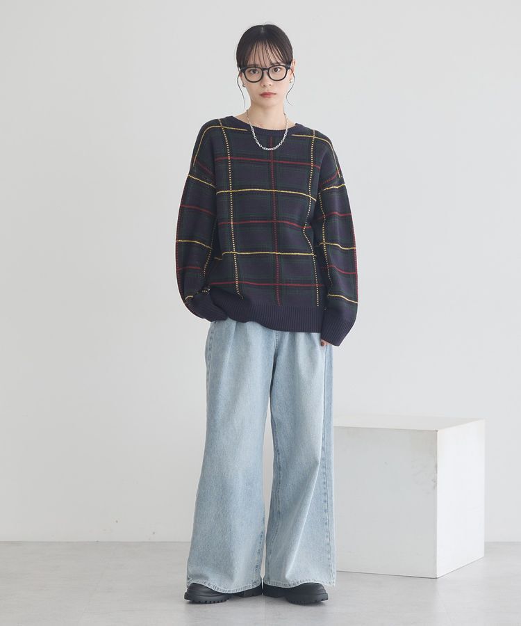 earth music&ecology「タックホックデニムパンツ」|デニム|