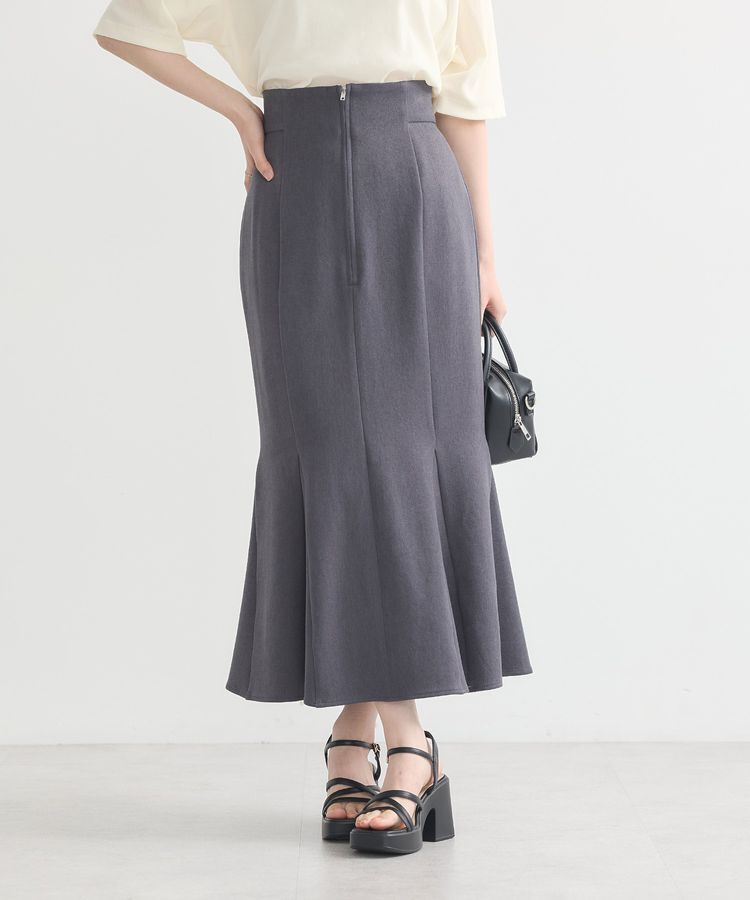 earth music&ecology「フロントジップマーメイドスカート」|タイト|