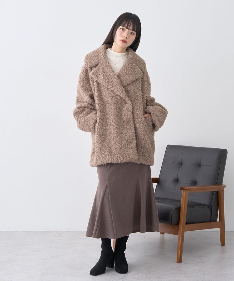 earth music&ecology「フロントジップマーメイドスカート」|タイト|